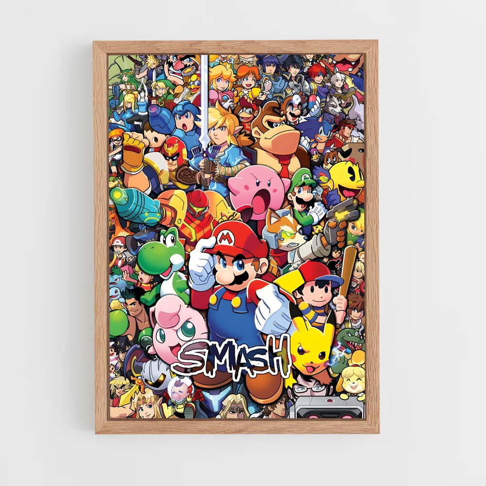 Poster Smash Legend – affiche Super Smash Bros (vue 4)